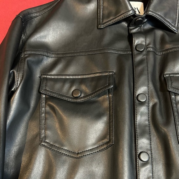 Zara pleather shirt jacket - Picture 6 of 7